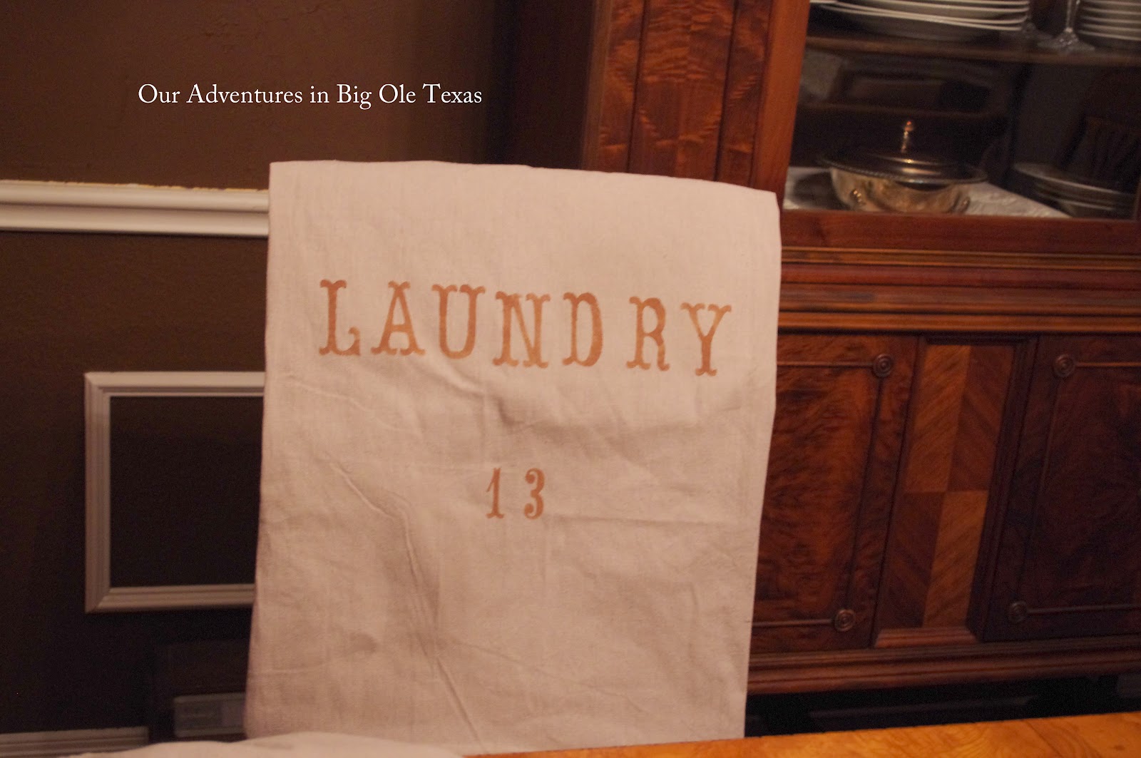 Make A Laundry Bag (Stencil and Dropcloth) Simple.Beautiful.Life.