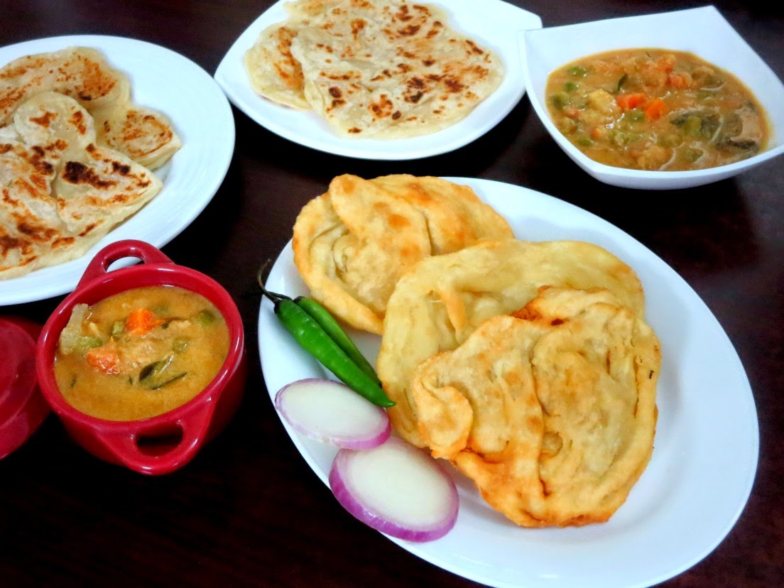 Virudhunagar Ennai Parotta, Veechu parotta, Vegetable Chalna from Tamil