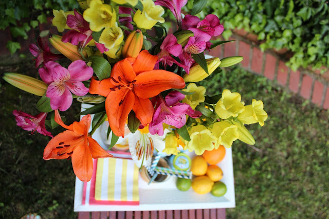 Lily Pulitzer-Inspired Citrus Flower Arrangement