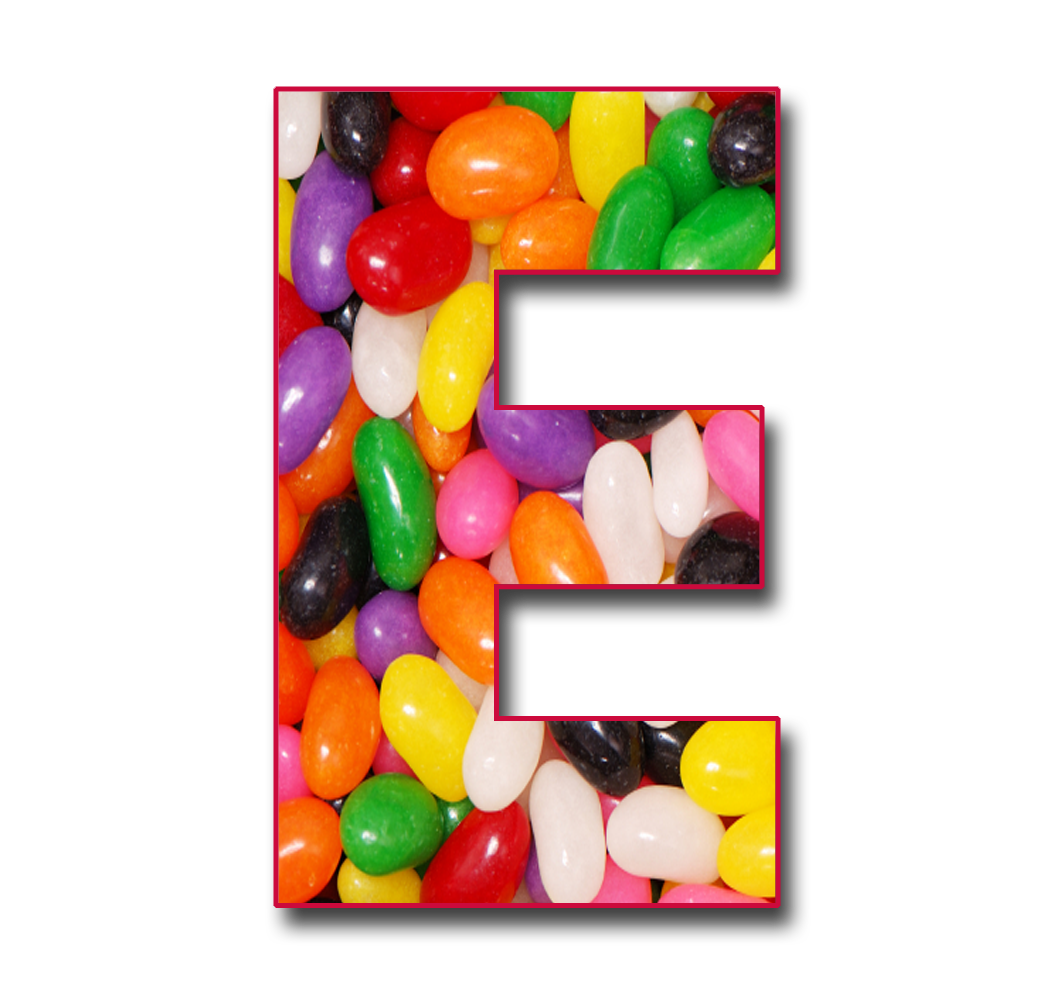 Scrapbook Alphabet "Jelly Beans" PNG Free Scrapbook Alphabet Letters