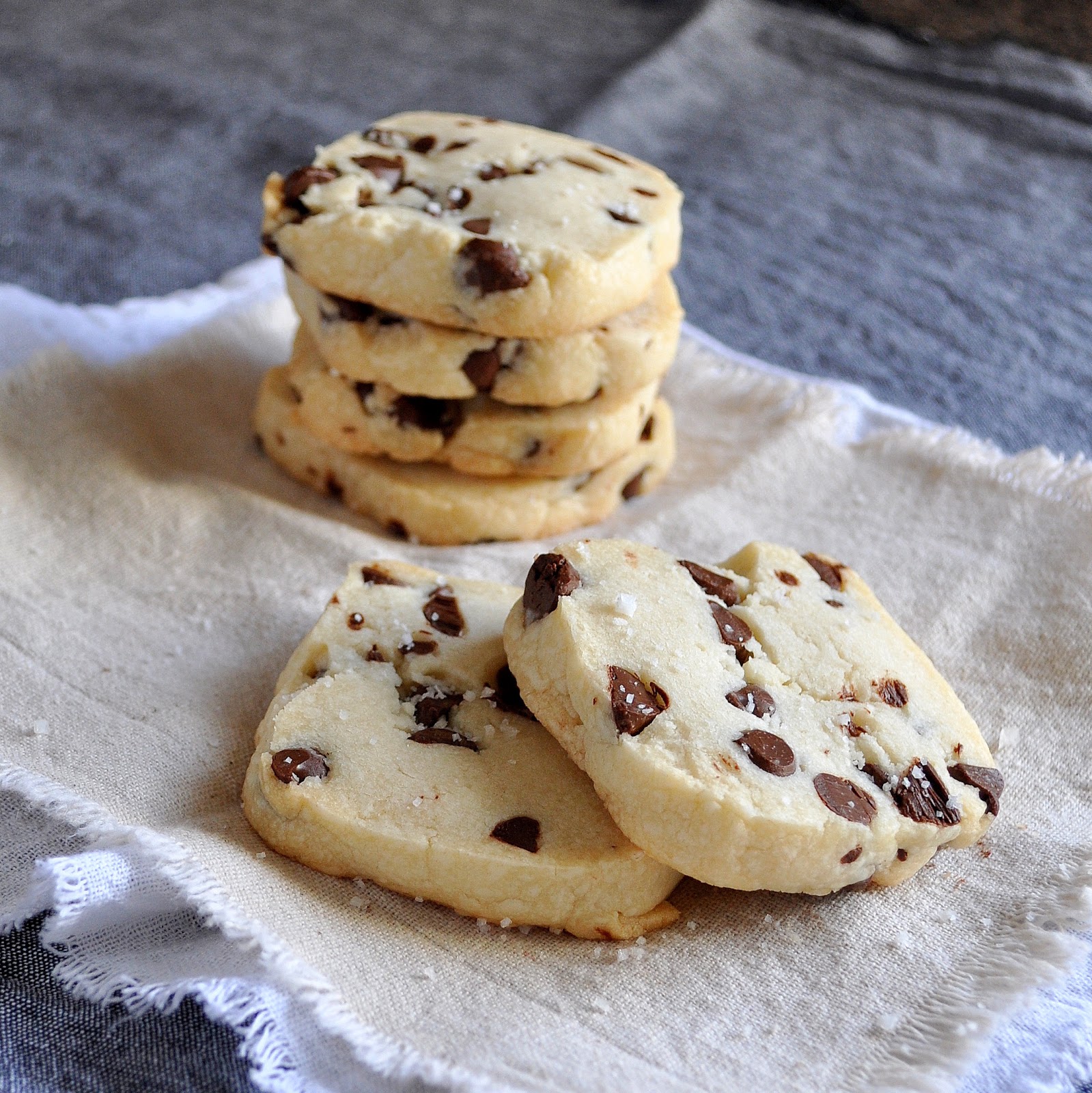 BREANNA'S RECIPE BOX Salted Chocolate Chip Shortbread Cookies