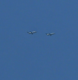 two identical aircraft flying relatively close