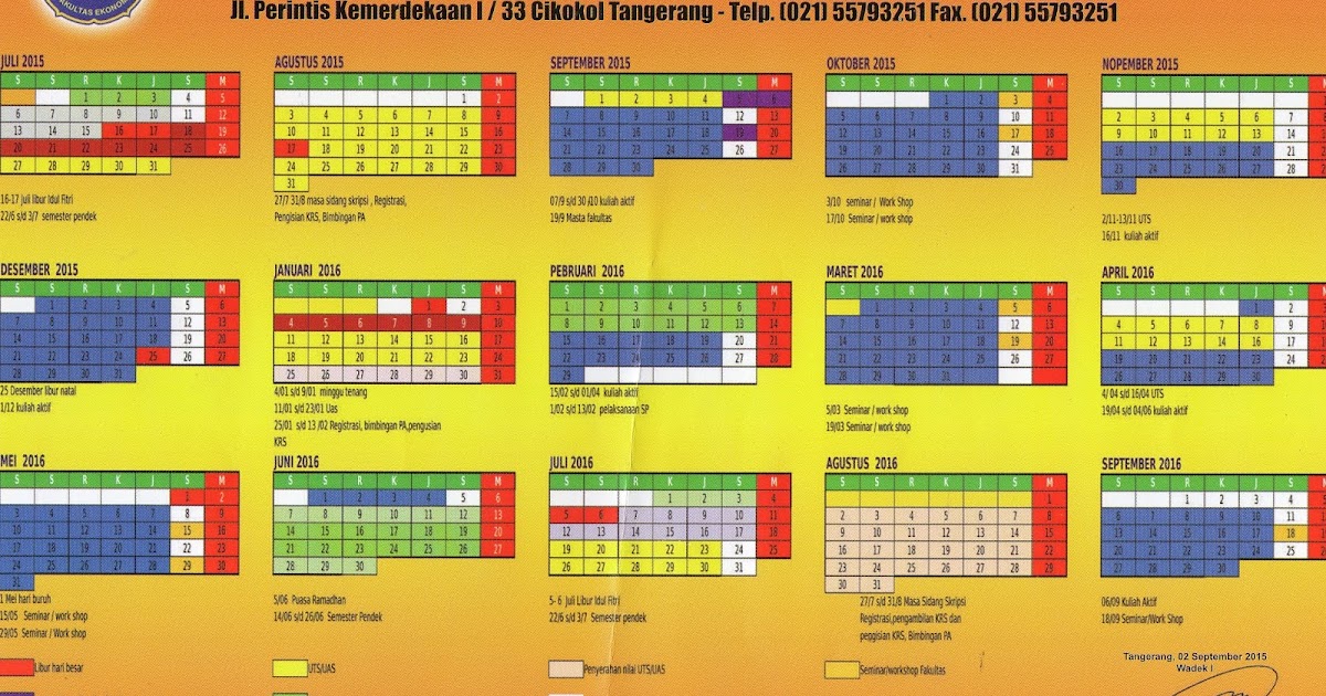 Kalender Akademik Universitas Muhammadiyah Tangerang Kalender Akademik Universitas Muhammadiyah Tangerang