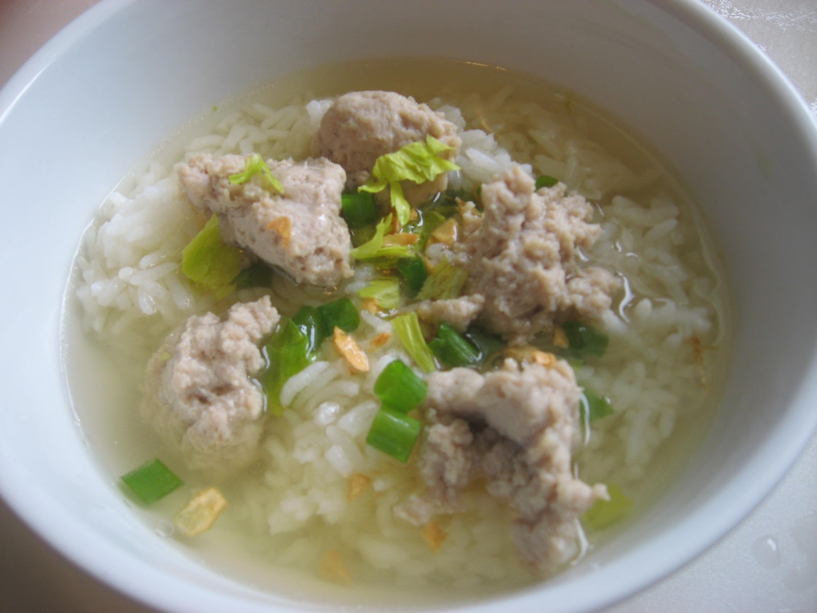 Modern Thai Food: Ground pork rice soup