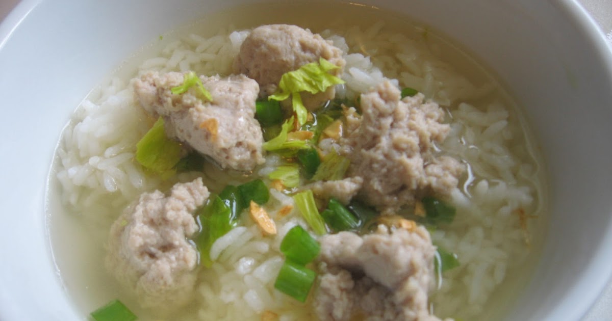 Modern Thai Food Ground pork rice soup
