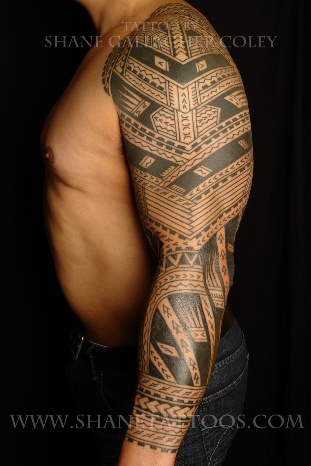 Polynesian/Samoan Sleeve Tattoo on Sonny