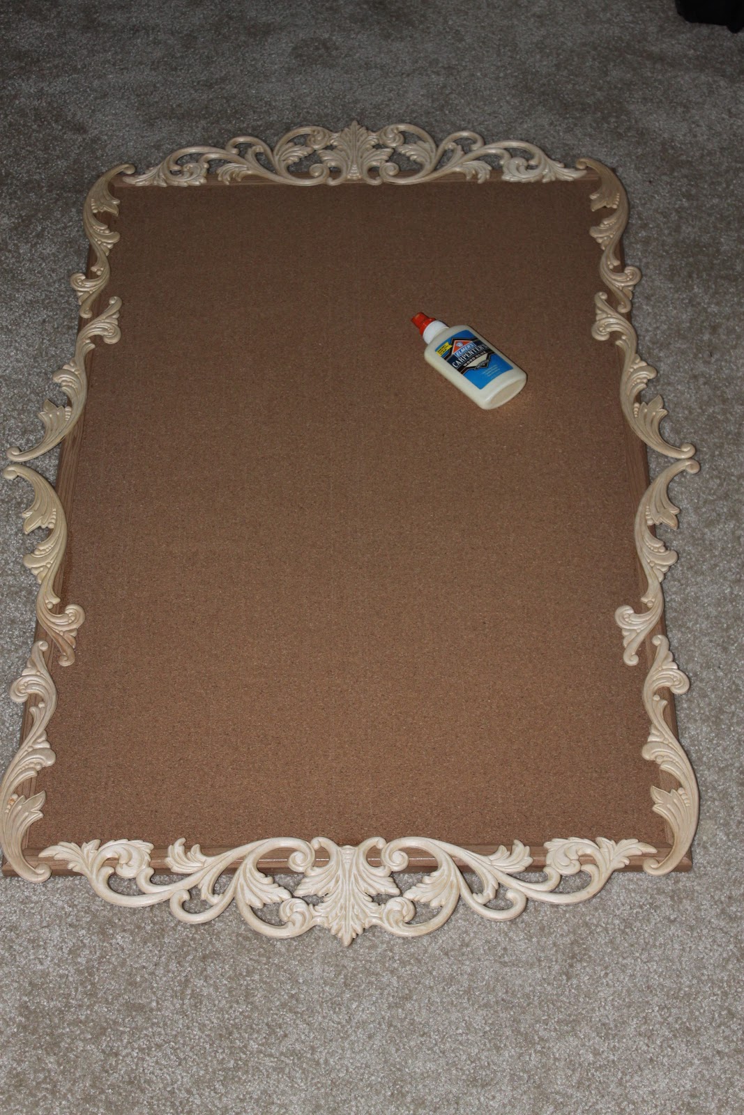 Unstaged Mom DIY Scrollwork Mirror & Cork Board
