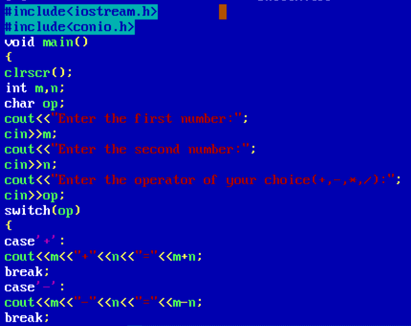 khgamujtaba,C++,making calculator using switch statement khgamujtaba,C++,making calculator using switch statement