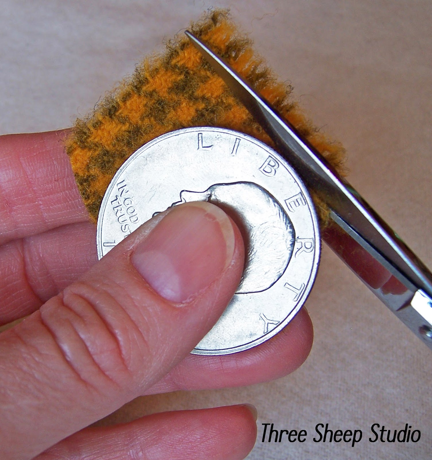 Three Sheep Studio A Simple Way To Cut Wool Pennies...