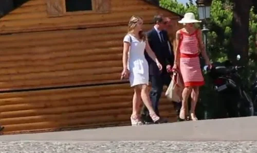 Charlotte Casiraghi, Gad, Raphaël and Princess Alexandra arrive at Pierre Beatrice wedding