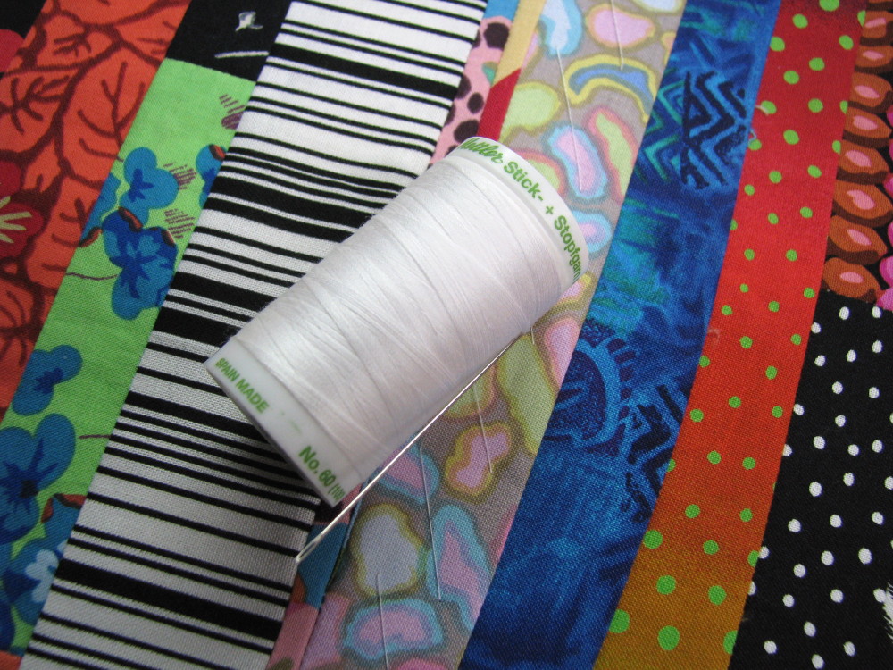 Exuberant Color Basting a quilt........