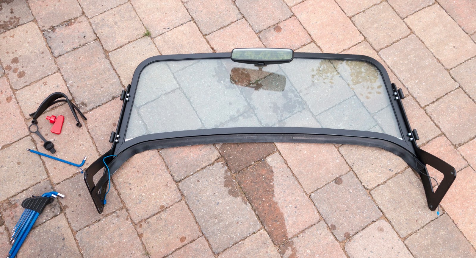 Windscreen and 12v master switch removed. Windscreen and 12v master switch removed.