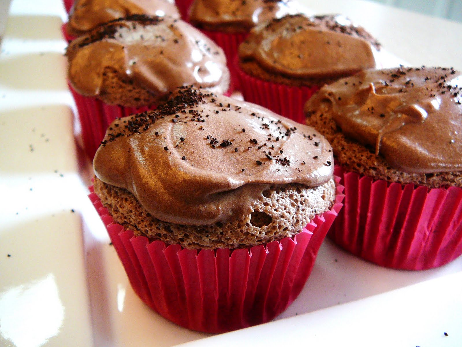 Eighty Twenty 80 Chocolate Angel Food Cupcakes with Mocha Frosting