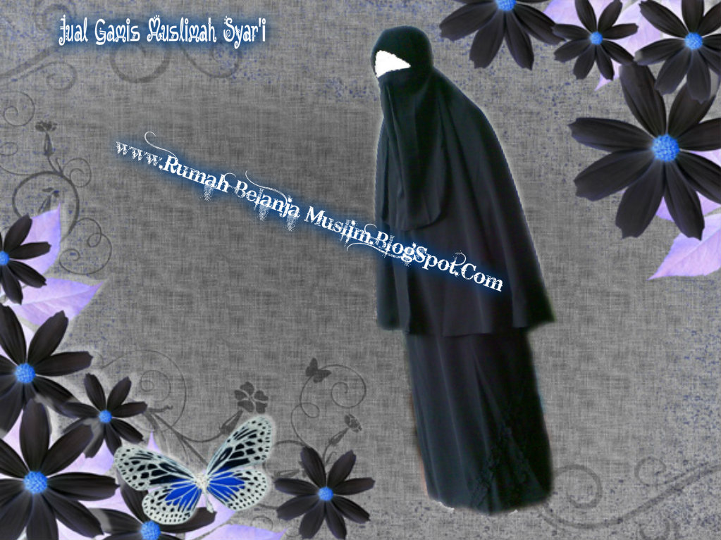 gamis akad nikah muslimah warna hitam