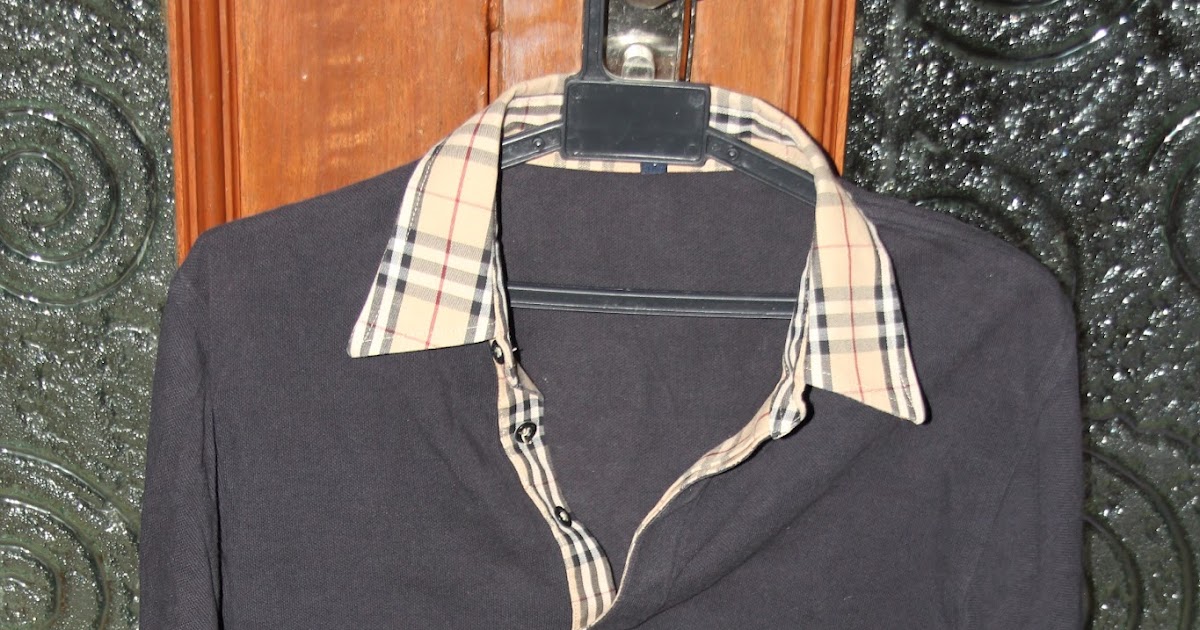Hipster Closet Burberry Long Sleeve Collared Tshirt RM100