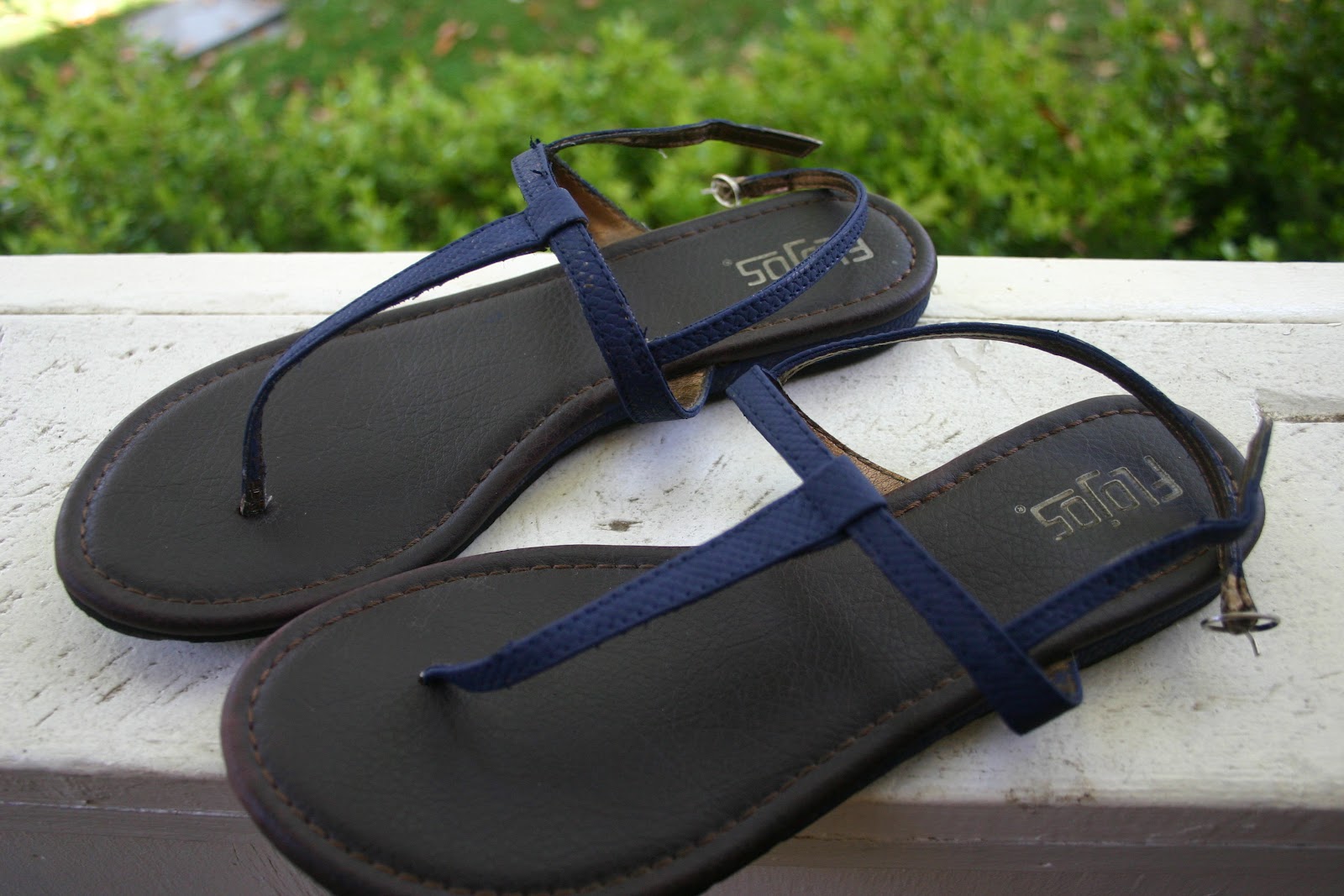 painting my sandals The Gardener's Cottage