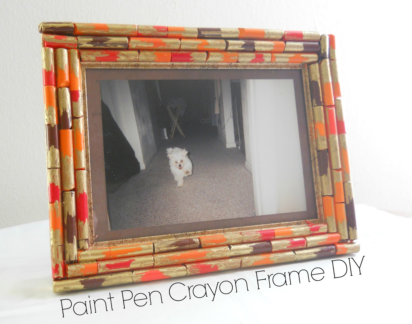 Paint Pen Crayon Frame Diy Running With A Glue You Might Also Like