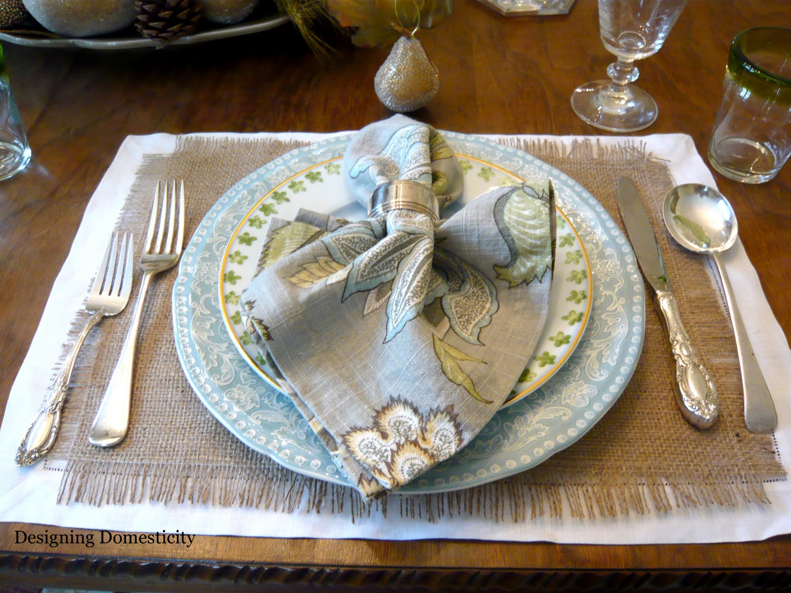 Designing Domesticity Burlap Placemat How To