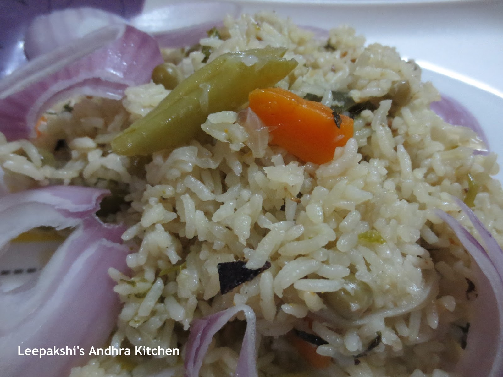 Vegetable pulao in Pressure cooker LEEPAKSHI KITCHEN