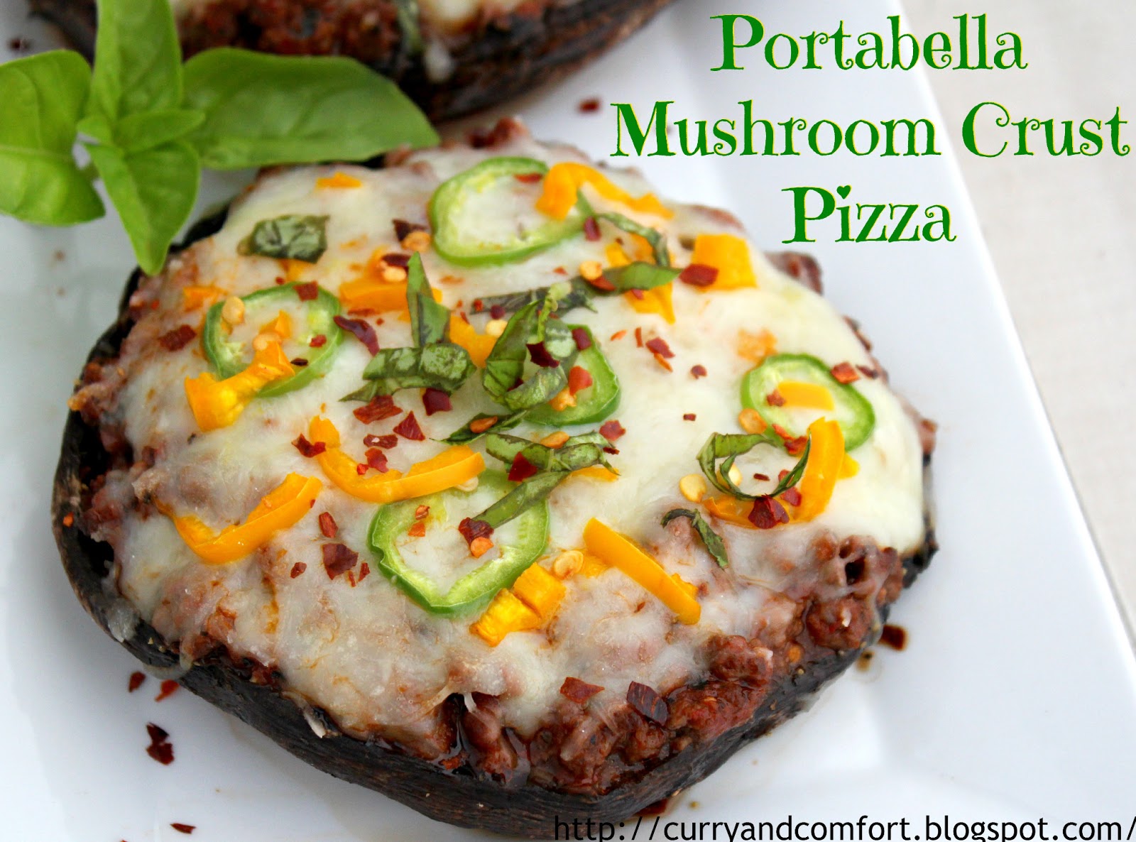 Kitchen Simmer Portabella Mushroom Crust Pizza (Low Carb Pizza)