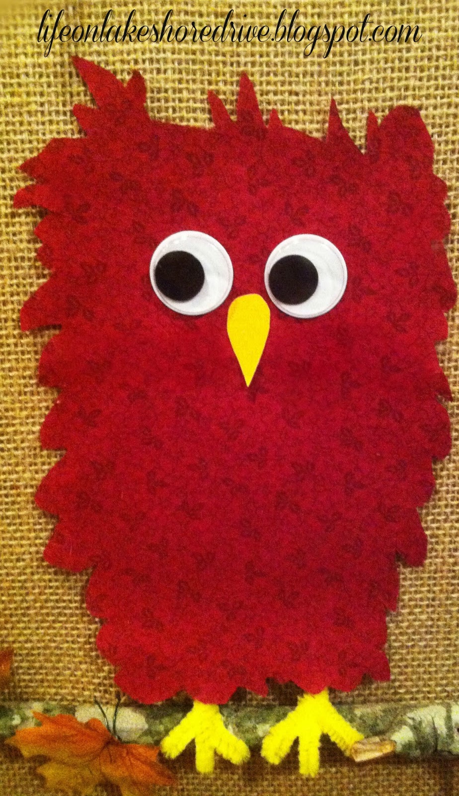 Fabric Owls & Burlap Fall Decor Blessing Reminder Life on Lakeshore Drive