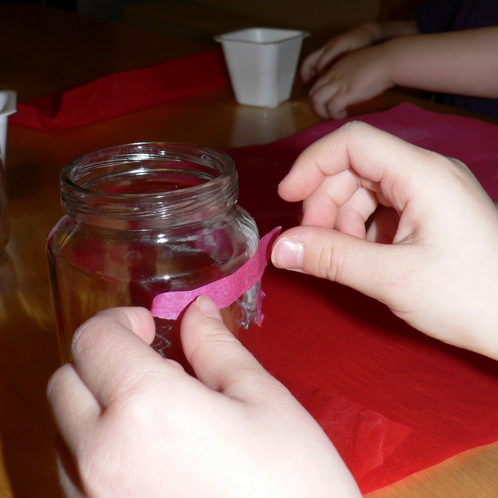 Mama Pea Pod {Valentine Tea Light Votive Holders}