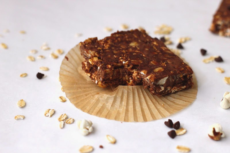 chockohlawtay Peanut Butter Chocolate Popcorn Fudge