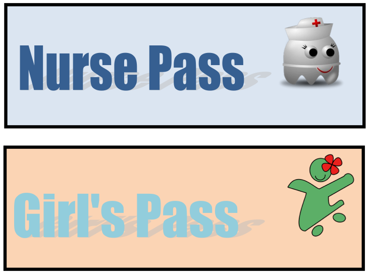 hall passes templates