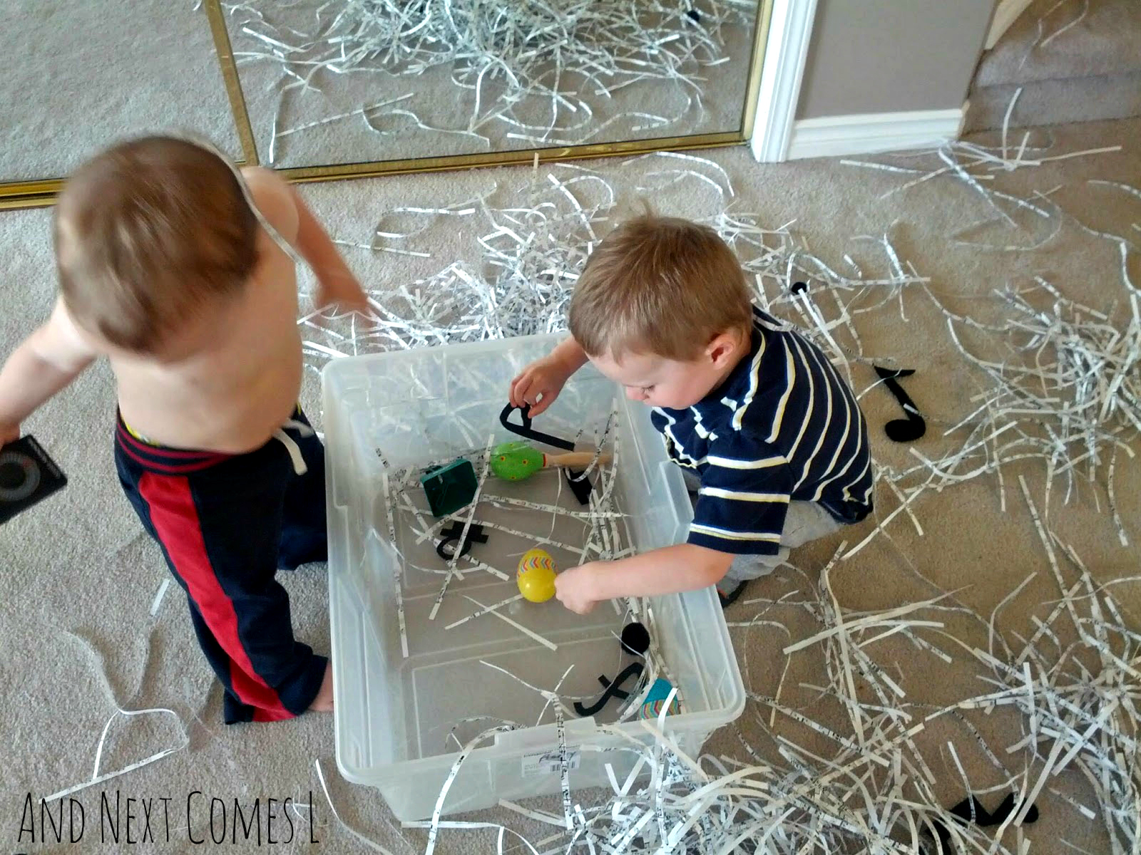 Music Themed Sensory Bin And Next Comes L