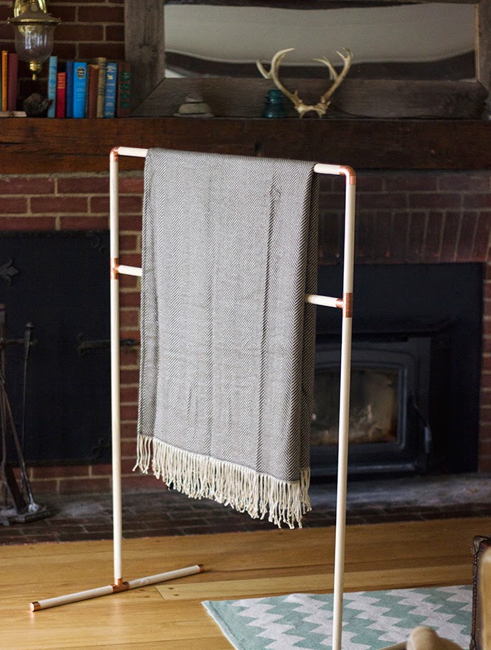 Weekend Project DIY Copper Stocking Rack Poppytalk