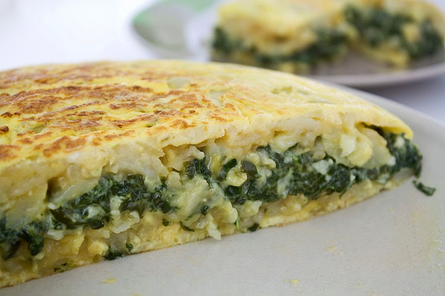 ecocinablog tortilla de patata con espinacas