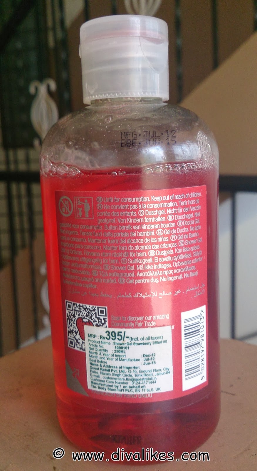 The Body Shop Strawberry Shower Gel Review Diva Likes