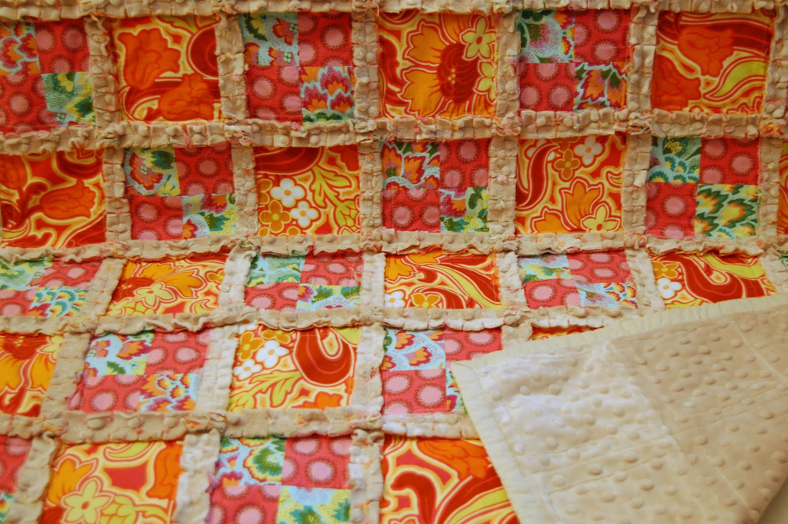 The Best Me Making Room Phase 2 {Minky Rag Quilt}