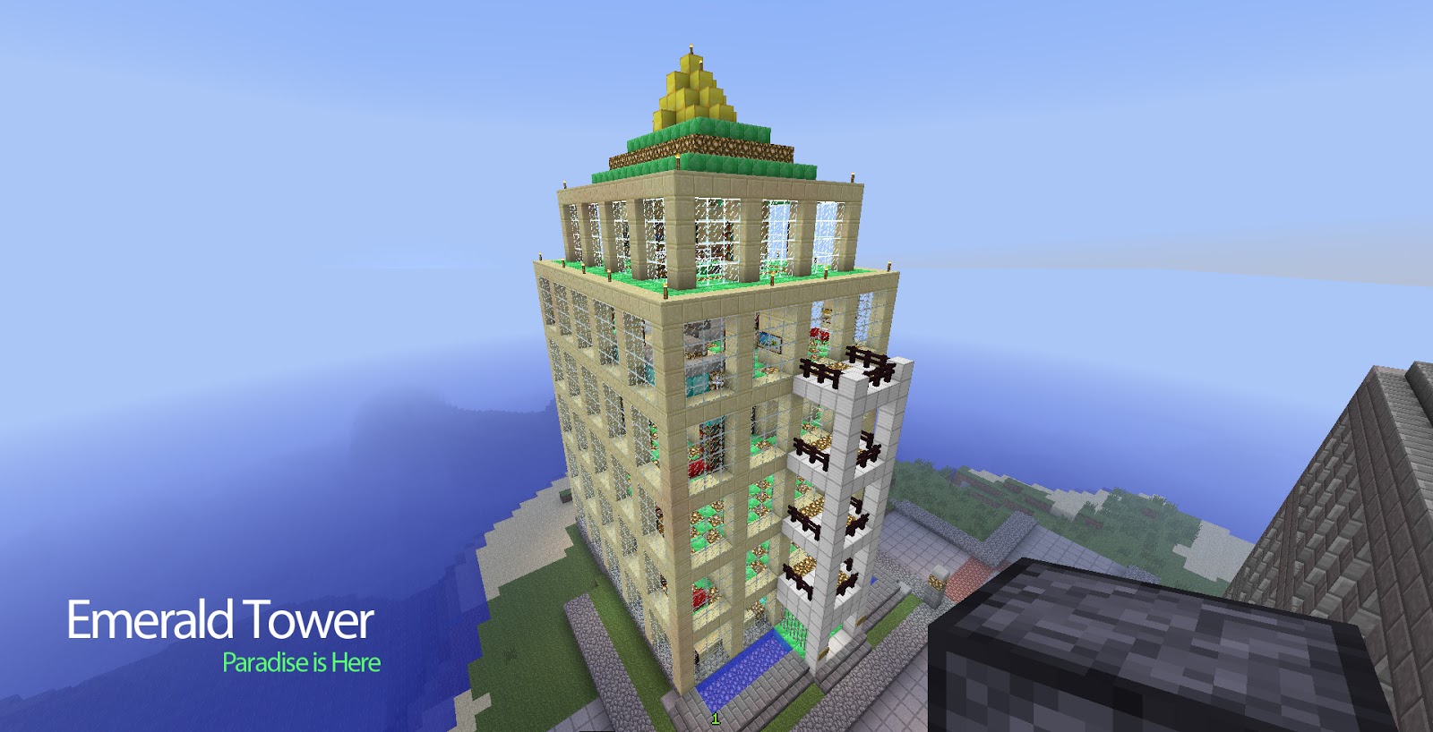 Minecraft Real Estate Emerald Tower chris.minjaekim