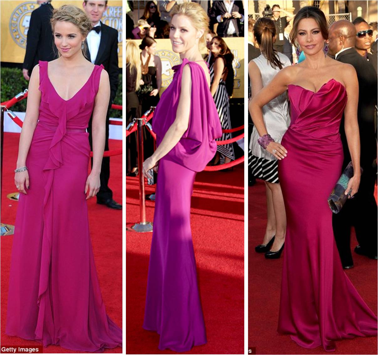mode style 2012 SAG Awards Red Carpet Best Dressed in Colour
