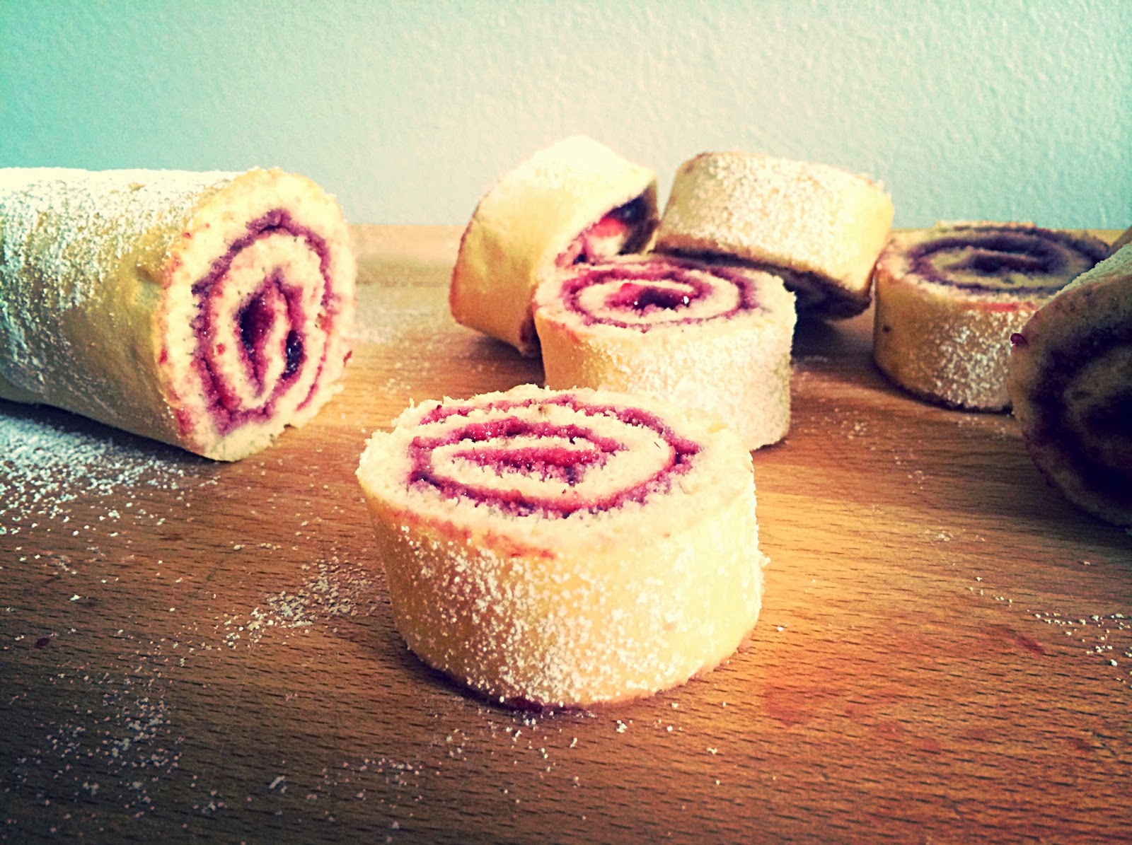 Swiss Roll de arándanos