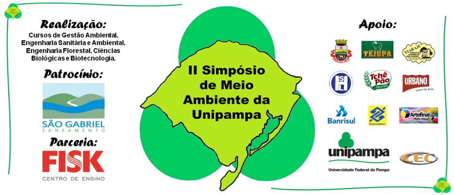 II Simpósio de Meio Ambiente da Universidade Federal do Pampa   06, 07 e 08 de março de 2014