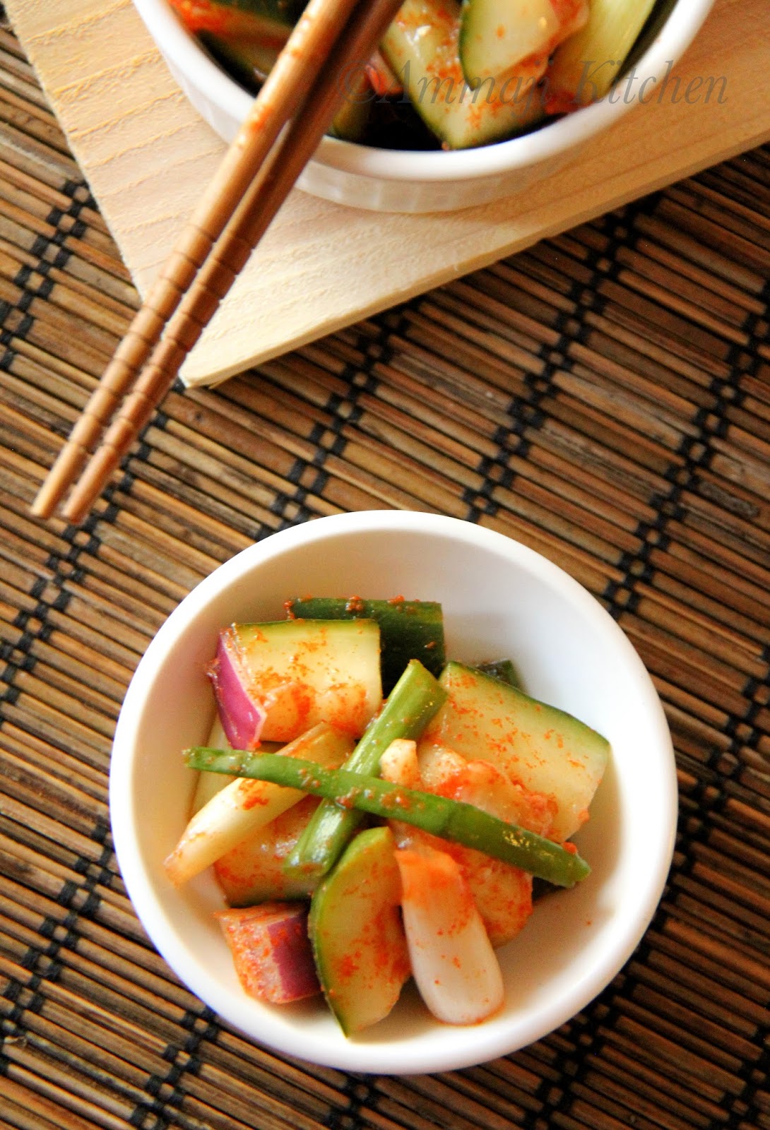 Cucumber Kimchi (Oi Kimchi) | Indian Food Recipes | Ammaji Kitchen