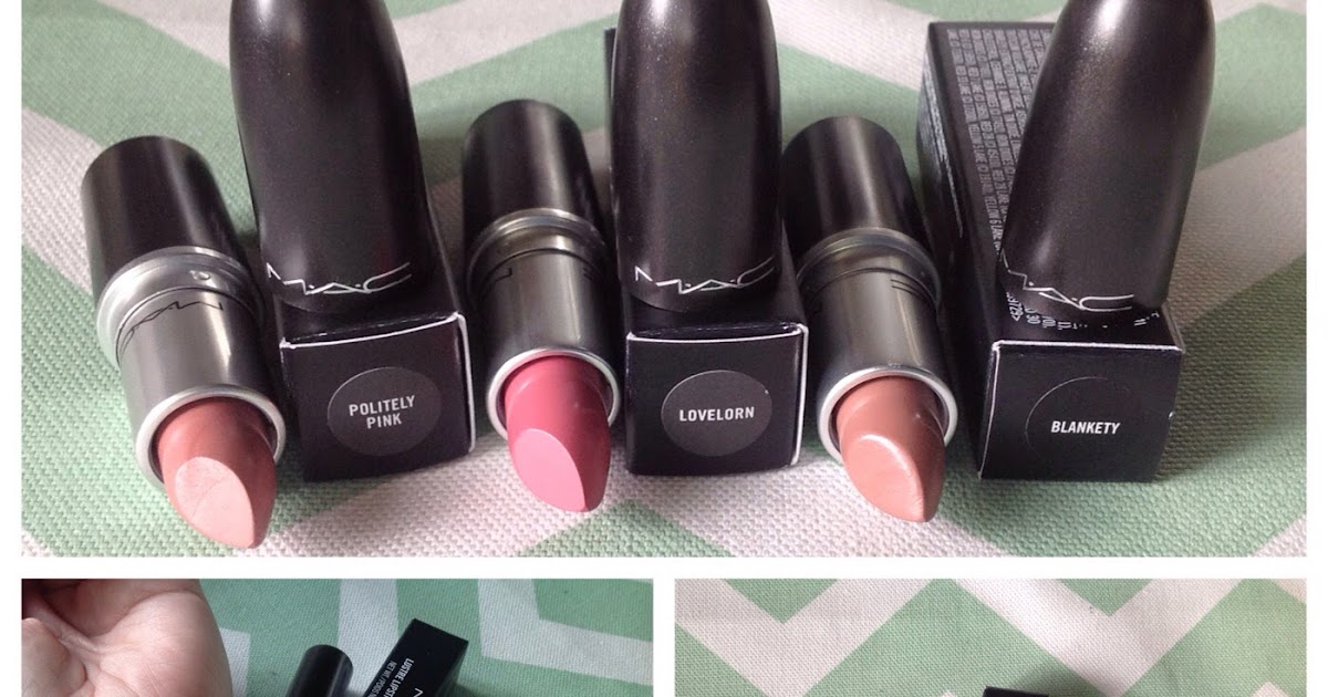 MAC Lipsticks - Blankety, Lovelorn & Politely Pink. 