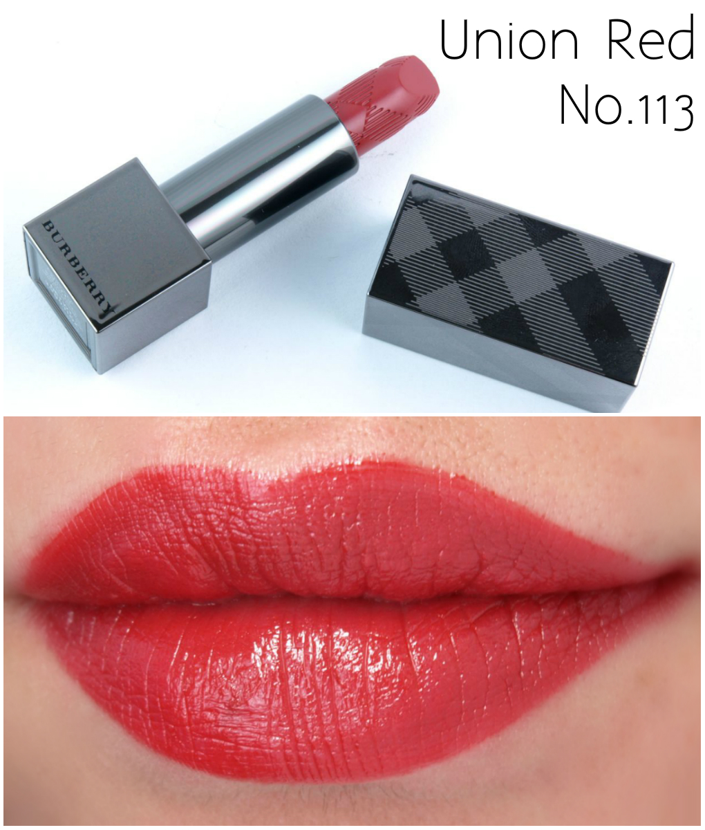 Burberry Kisses Hydrating Lip Color Lipstick in "No.113 Union Red": Review and Swatches