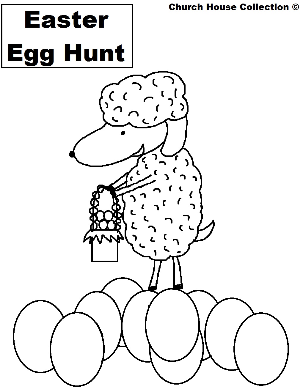 Church House Collection Blog: Easter Egg Hunt Coloring Page
