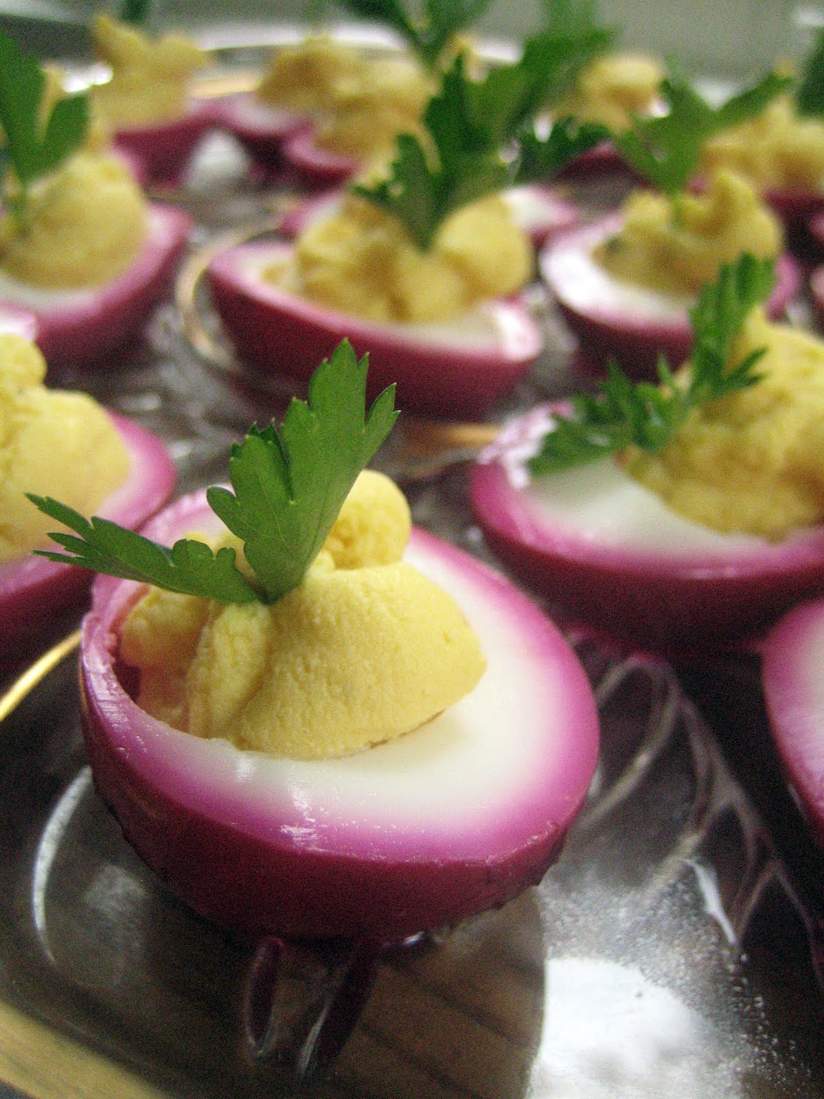 Blue Kale Road Deviled Eggs Pretty in Pink
