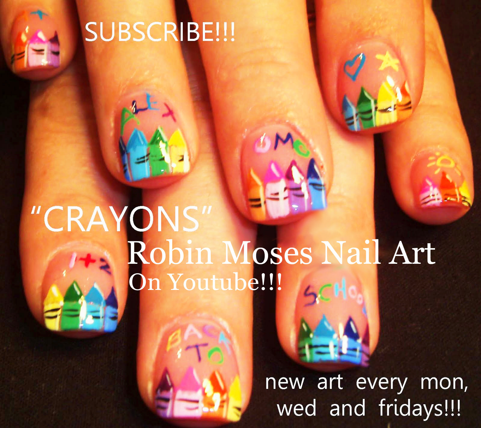 Nail Art by Robin Moses: Neon Summer Snowman Nail Design Tutorial with Lots  of other fun Summer Nail Art Trends!!!