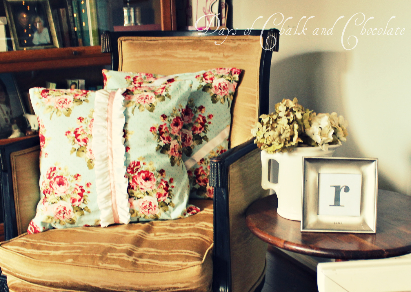 Shabby Chic Pillows (Simple Sewing) Days of Chalk and Chocolate