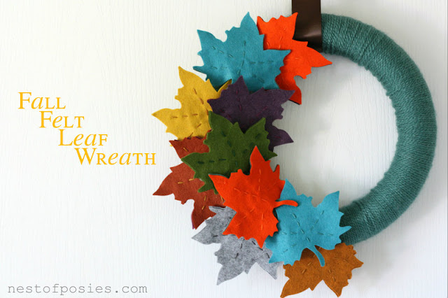 fall felt wreath