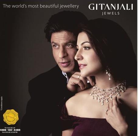 Anushka Sharma Gitanjali Jewellery Poster1 - SRK and Anushka Sharma Photoshoot for Gitanjali Advertisement