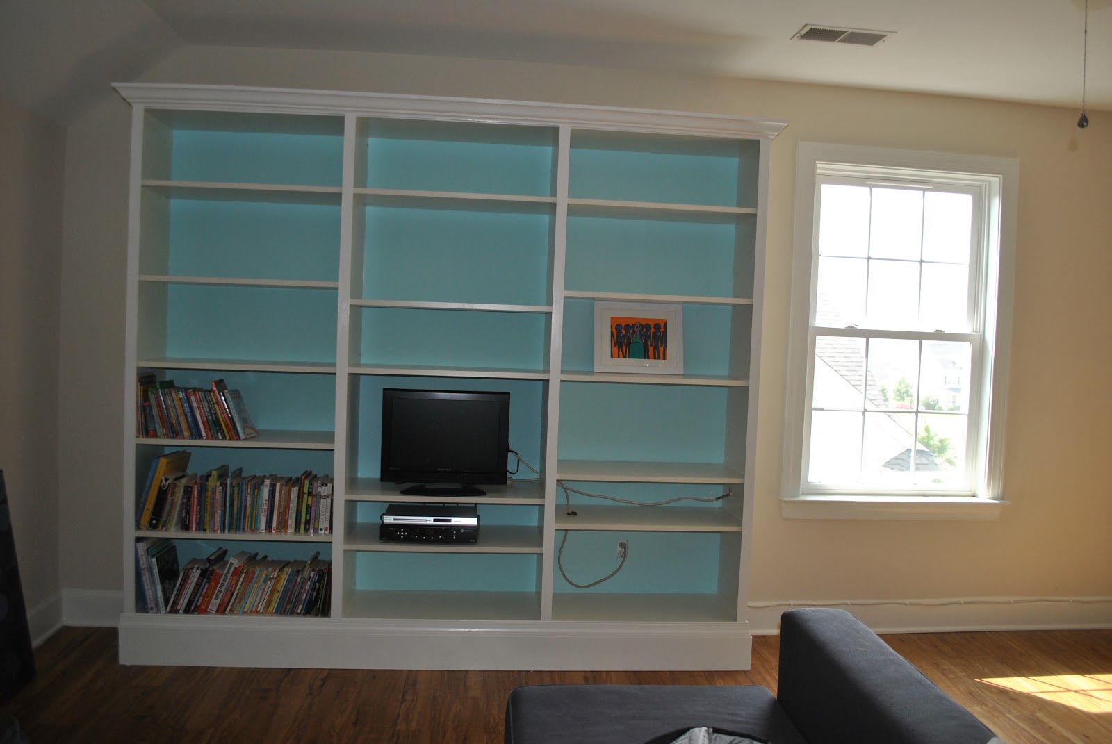 Adventures in DIY Loft BuiltIn Shelves are Done.....Finally