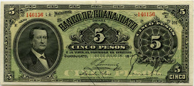 currency Mexico 5 Peso Bill