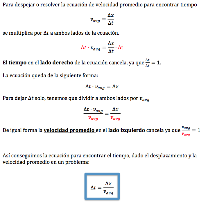 Alexis Orengo Fisica 11 Como despejar la ecuación de velocidad