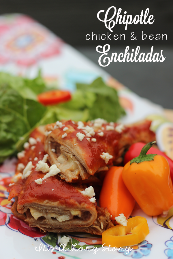 It's a Long Story Chipotle Chicken and Bean Enchiladas with La Morena